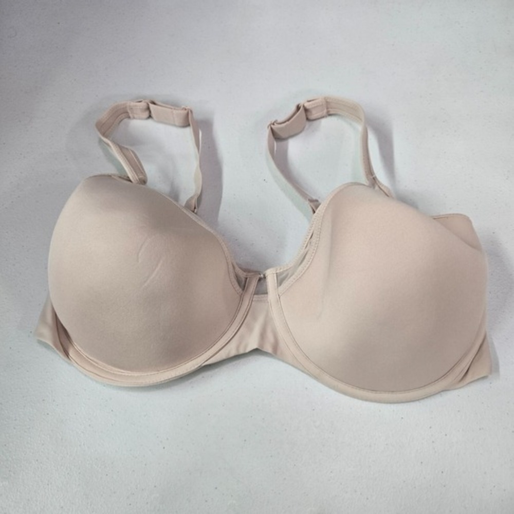 Bali Women Bra 40DD Beige One Smooth U Ultra Light Shaping Underwire Adjustable